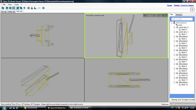 Chocks Away tank in the Open 3D Model Viewer